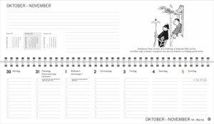 Loriot Büroplaner 2023. Humorvoller Tischkalender für mehr Organisation am Arbeitsplatz. Tischquerkalender mit Spiralbindung. Witziger Kalender für den Schreibtisch. 32x9 cm.