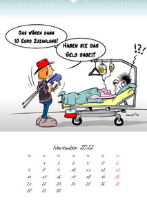 Trumix Cartoons - Gesundheit (Wandkalender 2022 DIN A2 hoch)