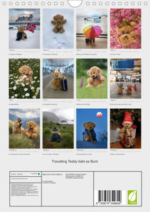 Travelling Teddy liebt es Bunt (Wandkalender 2023 DIN A4 hoch)