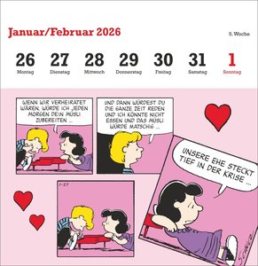 Peanuts Premium-Postkartenkalender 2026