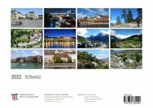 Schweiz 2022 - White Edition - Timokrates Kalender, Wandkalender, Bildkalender - DIN A4 (ca. 30 x 21 cm)