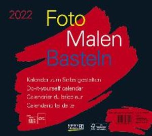 Foto-Malen-Basteln Bastelkalender quer schwarz 2022