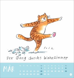 Puth Yoga für die Katz Postkartenkalender 2026