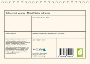 Dolmen und Menhire - Megalithkultur in Europa (Tischkalender 2023 DIN A5 quer)