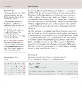 Literatur Tagesabreißkalender 2026 - Kulturkalender - Autoren, Werke, Hörbücher