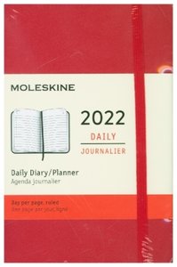 Moleskine 12 Monate Tageskalender 2022 Pocket/A6, Scharlachrot