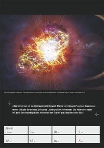 Stephen Hawking - Universum Wochenplaner 2023. Spannender Wandkalender mit 53 faszinierenden Bildern und Zitaten. Terminkalender 2023 für die Wand. 25x36 cm.