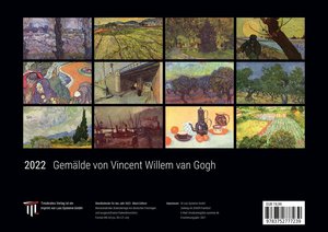 Gemälde von Vincent Willem van Gogh 2022 - Black Edition - Timokrates Kalender, Wandkalender, Bildkalender - DIN A4 (ca. 30 x 21 cm)