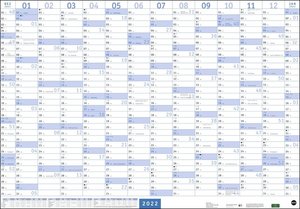 Mega-Posterplaner, blau Kalender 2022