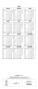Glücksmomente 2023 Familienplaner - Familienkalender - Wandkalender - 19,5x45