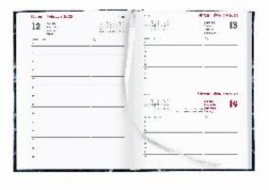 Collegetimer Blue Marble 2022/2023 - Schüler-Kalender A6 (10x15 cm) - Marmor - Day By Day - 352 Seiten - Terminplaner - Notizbuch - Alpha Edition
