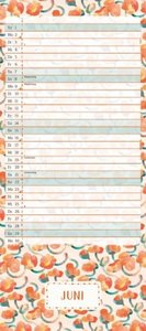 All About Orange 2025 – Planer mit variabler Spaltenzahl – Modernes Pattern-Design – Format 22 x 49,5 cm