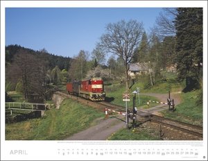 Eisenbahn Romantik Posterkalender 2023. Besonderer Wandkalender mit 12 traumhaften Fotos von seltenen Zügen und romantischen Landschaften. Foto-Kalender 2023. 44x34 cm.