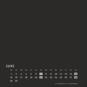 Premium-Bastelkalender schwarz klein 2026