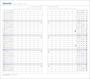 Monats-Taschenkalender, schwarz 2026