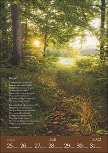 Literaturkalender Im deutschen Wald 2022