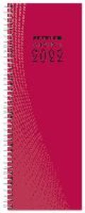 Vormerkbuch rot 2022 - Bürokalender 10,5x29,7 cm - 1 Woche auf 2 Seiten - mit Ringbindung - robuster Kartoneinband - Tischkalender - 709-0011