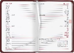 Taschenkalender Buch PVC rot 2023 - Büro-Kalender 8x11,5 cm - 1 Woche 2 Seiten - 144 Seiten - Notiz-Heft - Alpha Edition