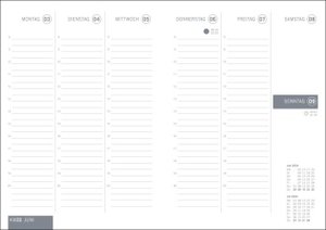 times&more Kalenderbuch 2024. Bunter Buch-Kalender mit flexiblem Umschlag. Handlicher Wochenplaner. Taschenkalender 2024 zum Planen von Terminen.