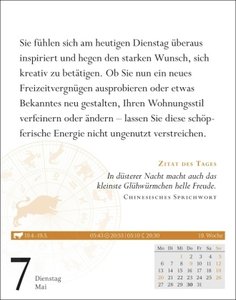 Stier Sternzeichenkalender 2024: Tagesabreißkalender. Tischkalender 2024 mit täglichem Horoskop. Kleiner Kalender mit täglichem Blick in die Sterne