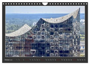 Wahrzeichen Elbphilharmonie (Wandkalender 2024 DIN A4 quer), CALVENDO Monatskalender