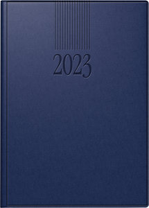 Tageskalender Modell ROMA 1, 2023, Balacron-Einband dunkelblau