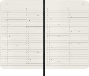 Moleskine 12 Monate Monats Notizkalender 2024, Pocket/A6, Schwarz