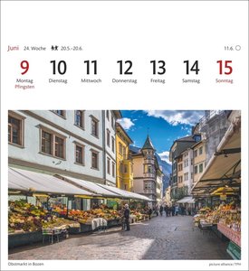 Südtirol Sehnsuchtskalender 2025 - Wochenkalender mit 53 Postkarten