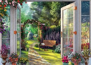 Blick in den verwunschenen Garten DOMINIC DAVISON PUZZLES 1000 TEILE