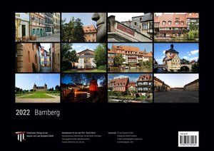 Bamberg 2022 - Black Edition - Timokrates Kalender, Wandkalender, Bildkalender - DIN A3 (42 x 30 cm)