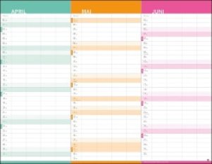 3-Monats-Familienplaner 2023. Familienkalender mit 3 Monats-Übersicht. Praktischer Familien-Wandkalender mit viel Platz zum Eintragen. 44x34 cm