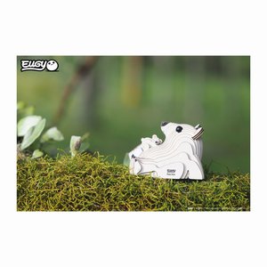 EUGY 650052 - Polar Bear, Polarbär, 3D-Tier-Puzzle, DIY-Bastelset