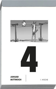 Humor-Abreißkalender Klein 2023 - 8,3x12,8 cm - Witzekalender mit Illustrationen - viele Zusatzinformationen auf den Rückseiten - 362-0000
