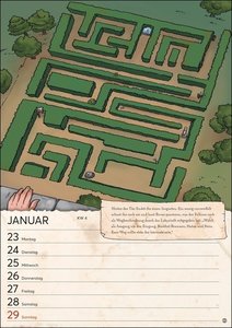 Escape Adventures Wochenplaner 2023. Großer Foto-Wandkalender zum Eintragen. Escape Room Rätsel-Kalender 2023 mit spannenden Spielen für jede Woche. 25x35 cm. Hochformat.