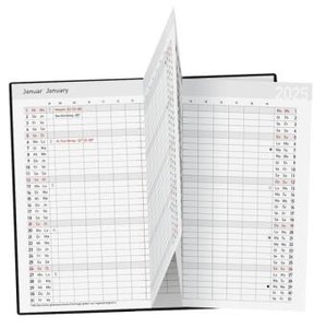 Taschenkalender Saturn Leporello PVC burgund 2025