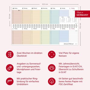 Bunte Wochen Wochenquerplaner 2026