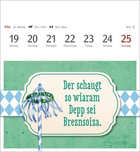 Bairische Sprüche - Do legst di nieda! Postkartenkalender 2025 - 53 deftige Sprüche auf Bairisch