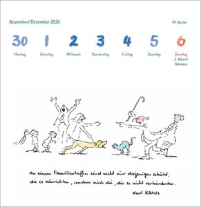 Helme Heine: Philosophisches Premium-Postkartenkalender 2026