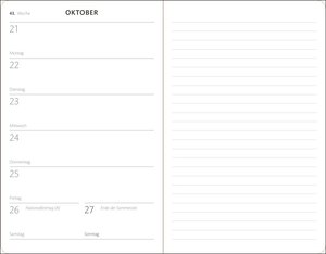 Kombitimer 2024 klein. Schwarzer Terminkalender 2024. Buch-Kalender mit Lesebändchen und Gummiband. Kleiner Taschenkalender zum Planen von Terminen.