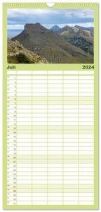 Familienplaner 2024 - Mallorcas faszinierende Bergwelt mit 5 Spalten (Wandkalender, 21 x 45 cm) CALVENDO