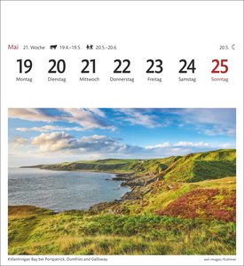 Schottland Sehnsuchtskalender 2025 - Wochenkalender mit 53 Postkarten