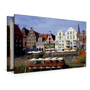 Premium Textil-Leinwand 120 cm x 80 cm quer Ein Motiv aus dem Kalender Lüneburg - Stadt der Giebel und Fachwerkhäuser