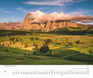 Berge im Licht 2024 – Wandkalender 60,0 x 50,0 cm – Spiralbindung