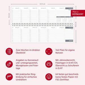 times&more Grün Wochenquerplaner 2026