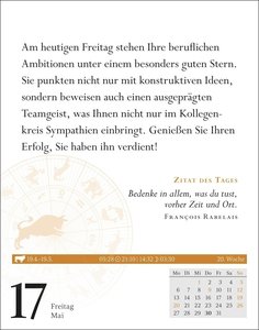 Stier Sternzeichenkalender 2024: Tagesabreißkalender. Tischkalender 2024 mit täglichem Horoskop. Kleiner Kalender mit täglichem Blick in die Sterne
