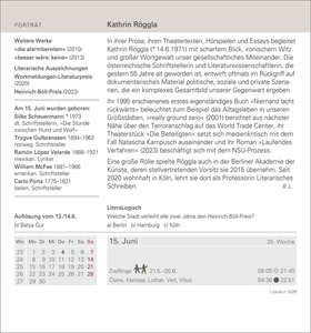 Literatur Tagesabreißkalender 2026 - Kulturkalender - Autoren, Werke, Hörbücher