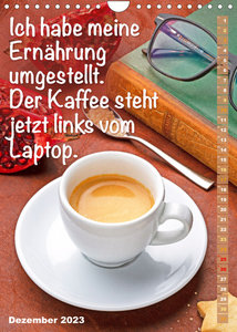 Bohnen, Schaum & Plätzchen: Kaffeegenuss (Wandkalender 2023 DIN A4 hoch)