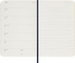 Moleskine 12 Monate Wochen Notizkalender 2024, Pocket/A6, Saphir