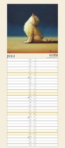 Lucia Heffernan: Yoga Chicks Planer 2025 – Wandkalender – Notiz-Kalender mit 2 Spalten – Format 22 x 49,5 cm