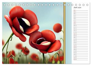 Crazy Blumen (Tischkalender 2024 DIN A5 quer), CALVENDO Monatskalender